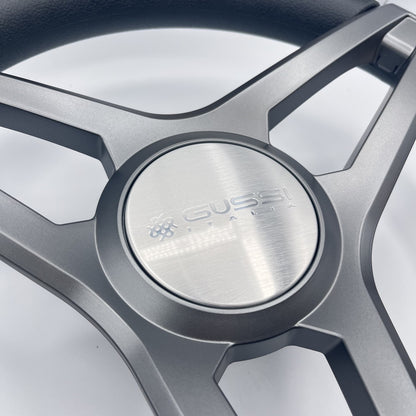Molino Gray w/Soft Touch Urethane Rim Boat Steering Wheel | Gussi Italia