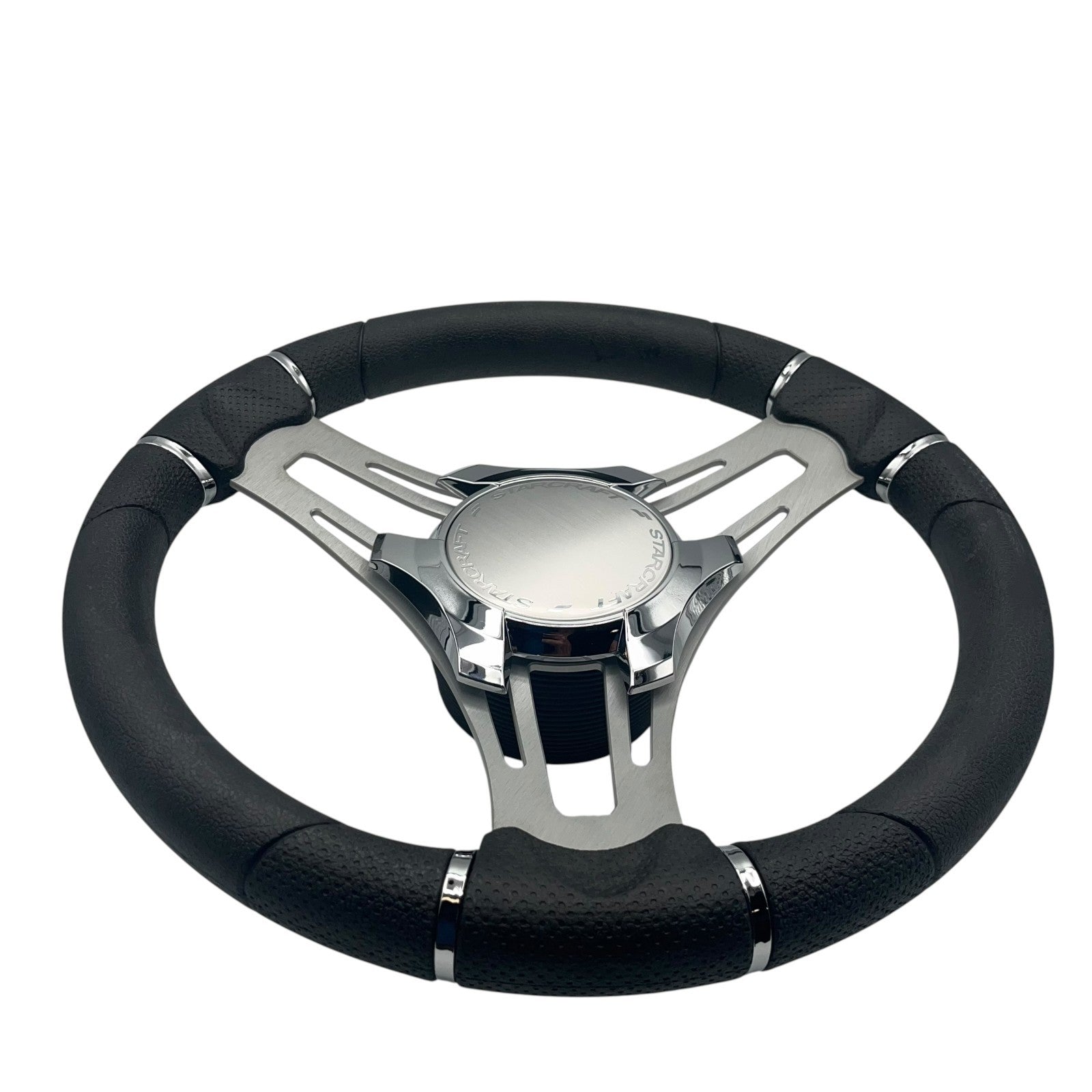 Verona Boat Steering Wheel Gray Brushed Aluminum Spokes | Starcraft Boats