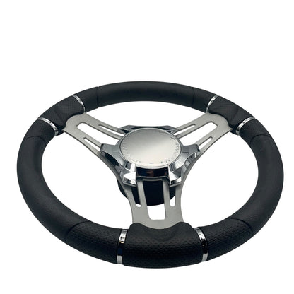 Verona Boat Steering Wheel Gray Brushed Aluminum Spokes | Starcraft Boats