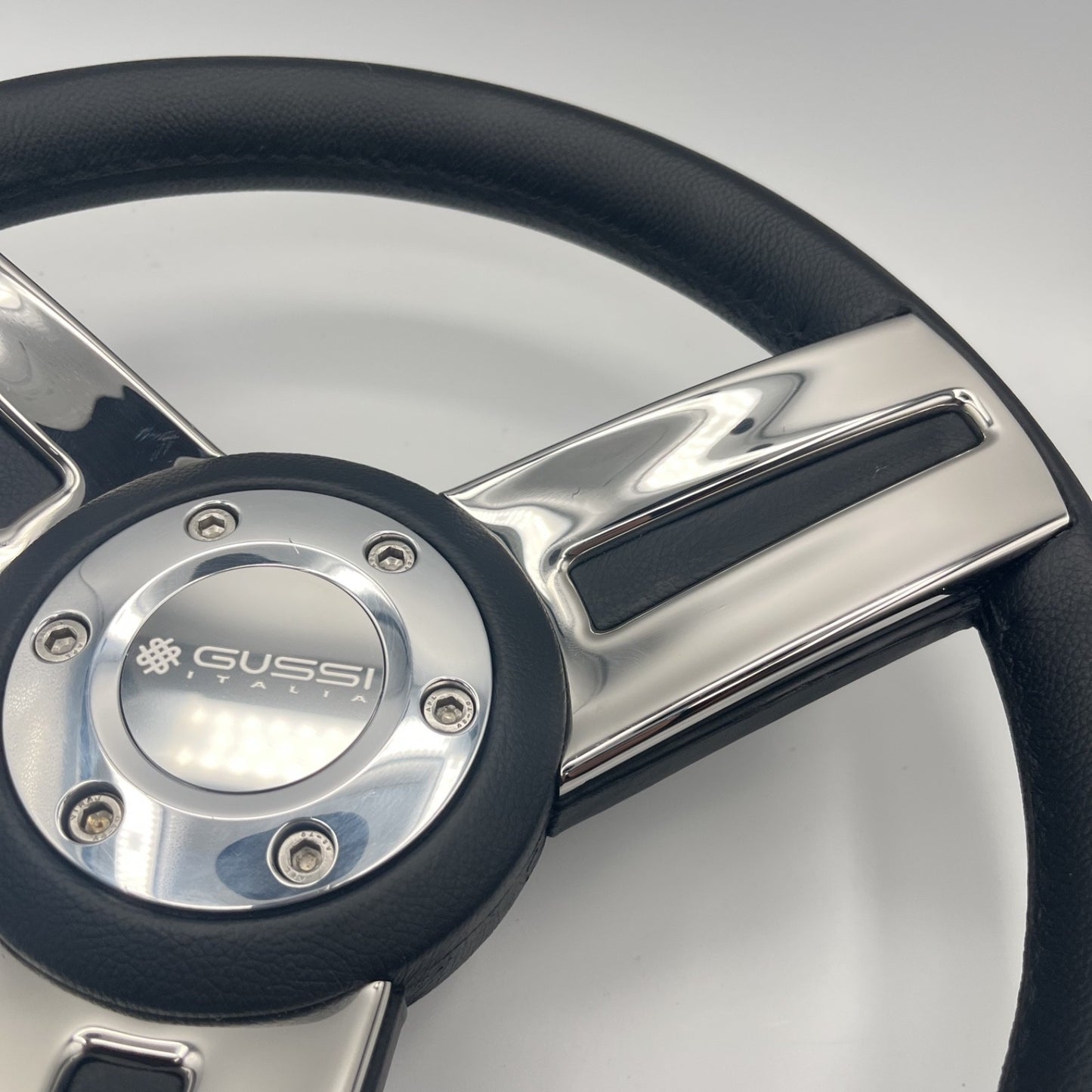 Gussi Italia Marine Steering Wheel Stainless Steel Spoke Soft Touch Rim | Gussi