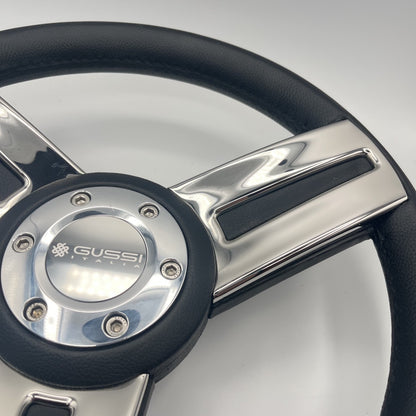 Gussi Italia Marine Steering Wheel Stainless Steel Spoke Soft Touch Rim | Gussi