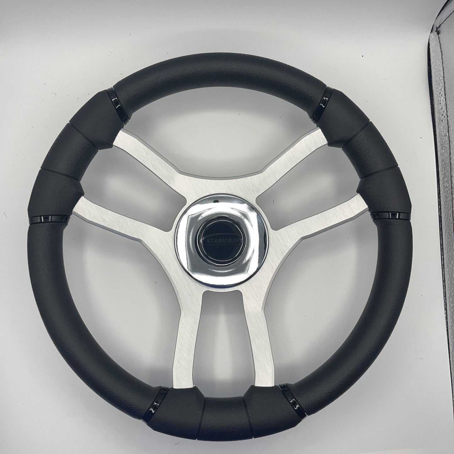 Malera Boat Steering Wheel Brushed Aluminum Spokes | Stabicraft