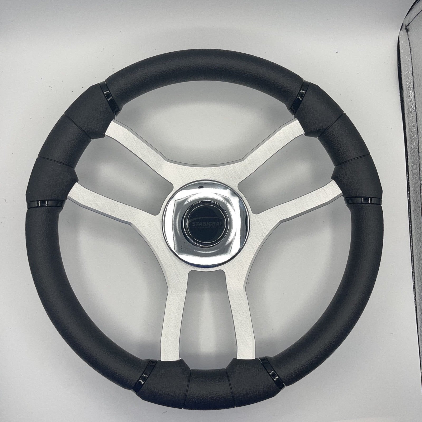 Malera Boat Steering Wheel Brushed Aluminum Spokes | Stabicraft