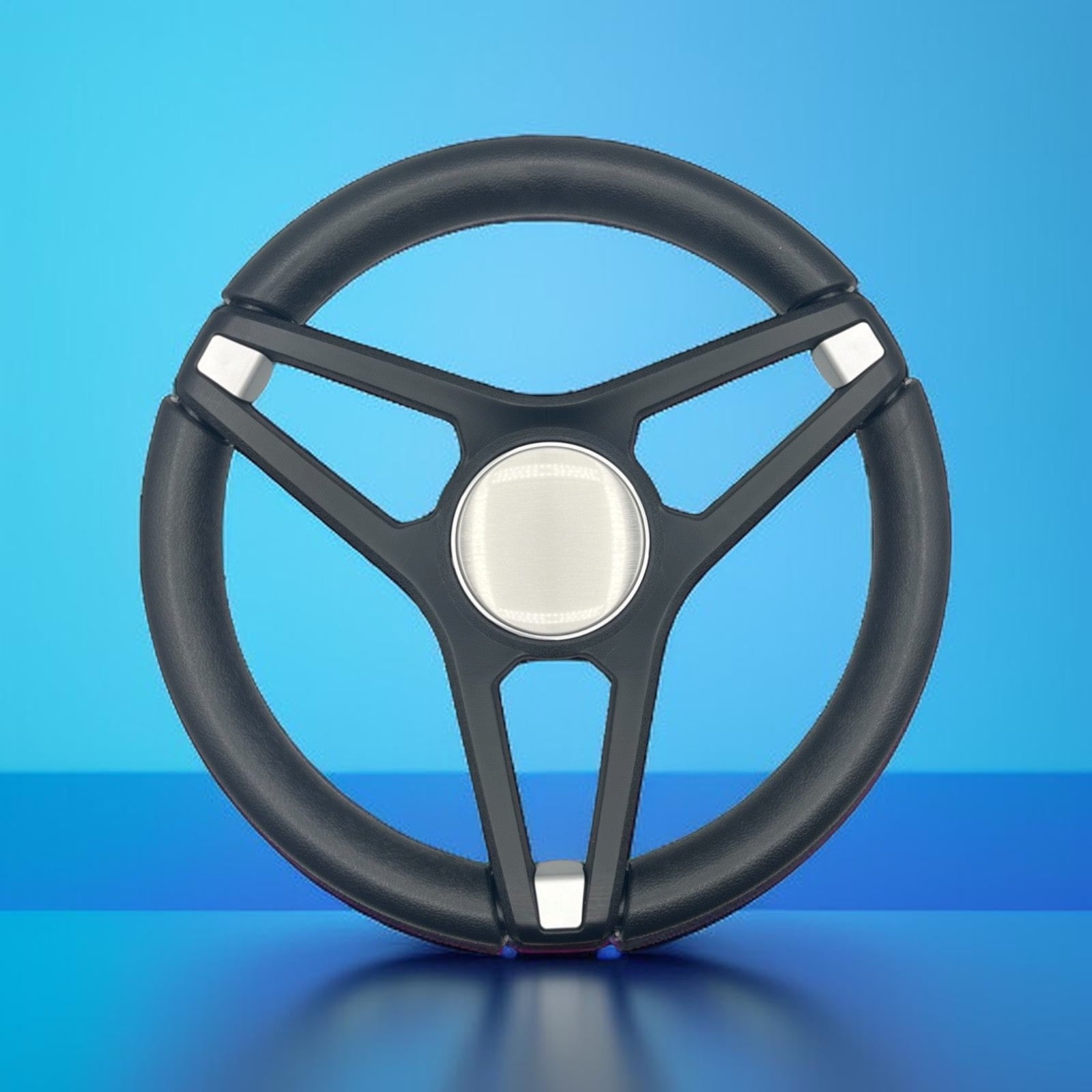 Molino Black w/Soft Touch Urethane Rim Boat Steering Wheel | Blank
