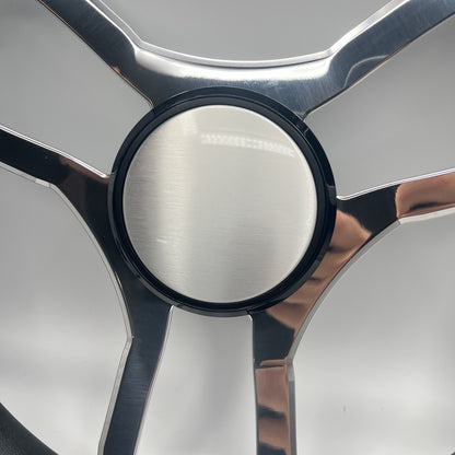 Malera Boat Steering Wheel Chrome Spokes | Plain