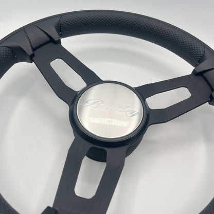 Gussi Italia Boat Model 15 Steering Wheel Black Brushed Alum Spokes | Bentley