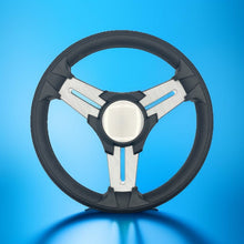 Model 15 Marine Steering Wheel Brush Alum Spokes | Black Blank
