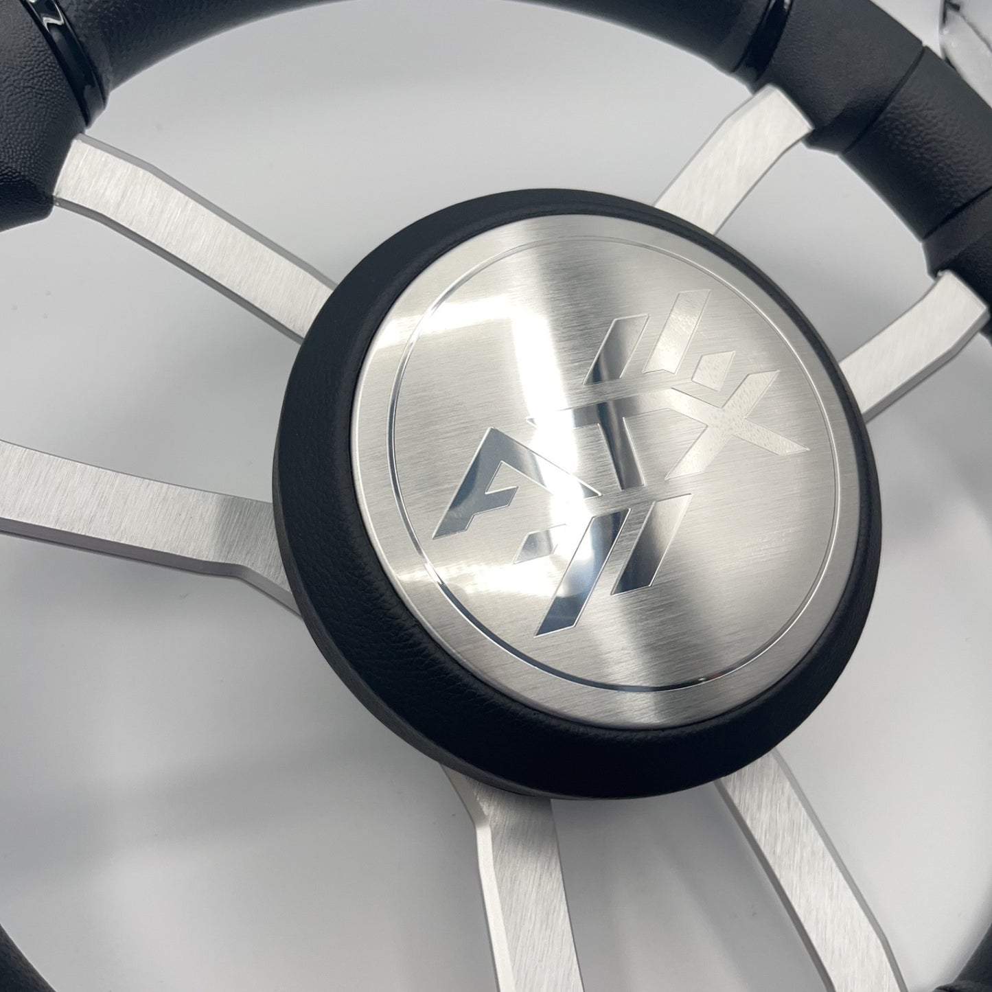 Malera Boat Steering Wheel Brushed Aluminum Spokes | ATX Boats