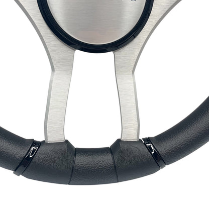 Malera Boat Steering Wheel Brushed Aluminum Spokes