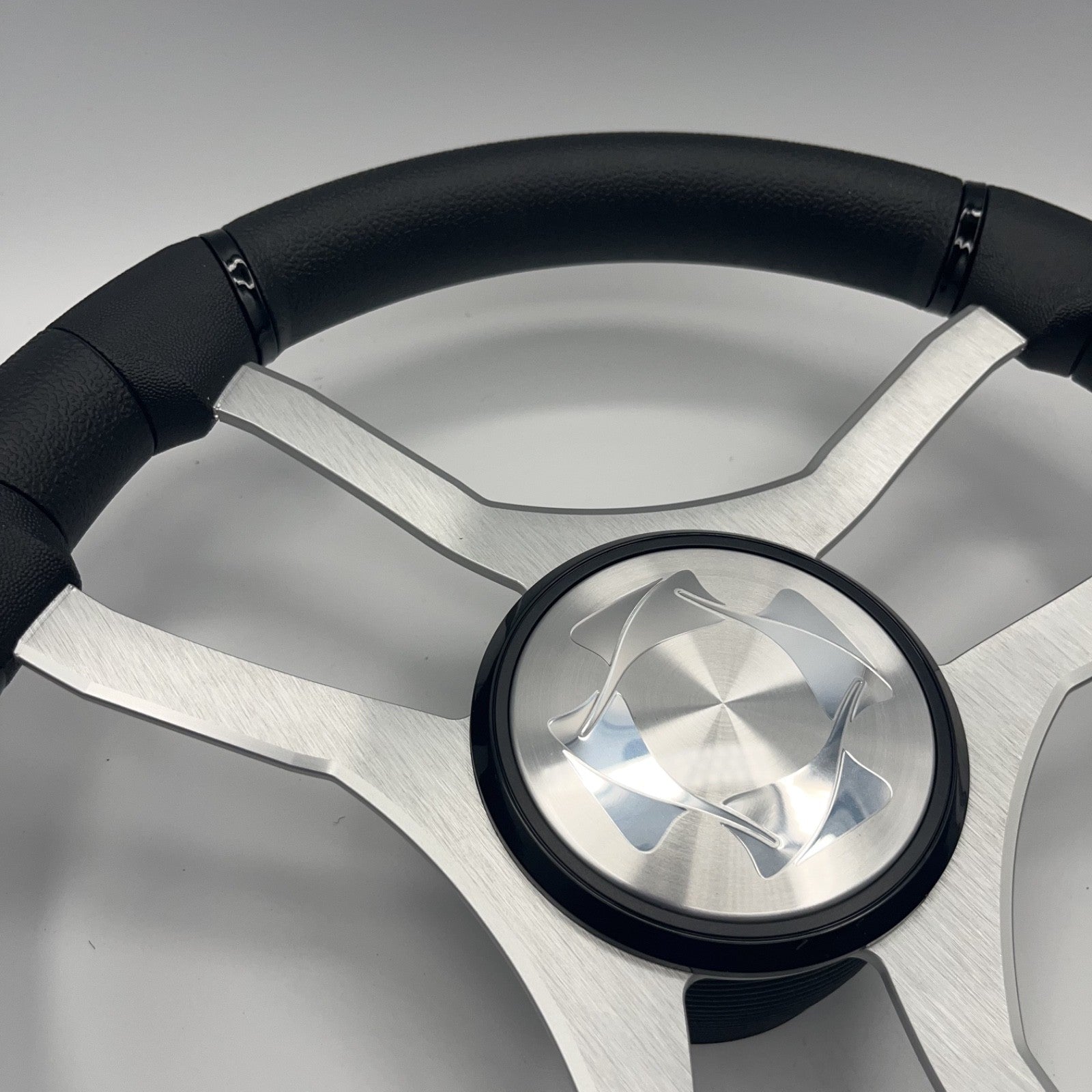 Malera Boat Steering Wheel Brushed Aluminum Spokes | Stingray