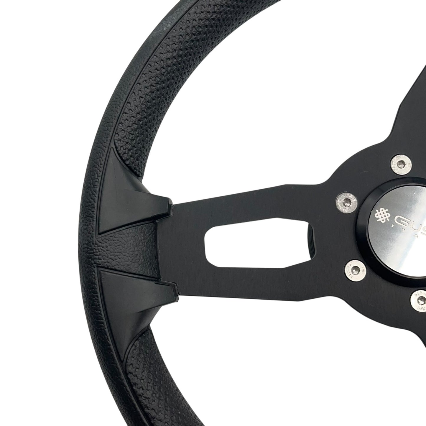 Model 15 Marine Steering Wheel Black Brushed Aluminum Spokes | Gussi Italia