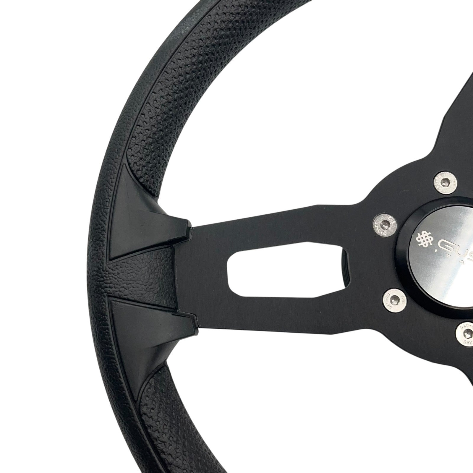 Model 15 Marine Steering Wheel Black Brushed Aluminum Spokes | Gussi Italia