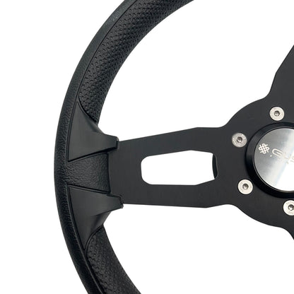 Model 15 Marine Steering Wheel Black Brushed Aluminum Spokes | Gussi Italia
