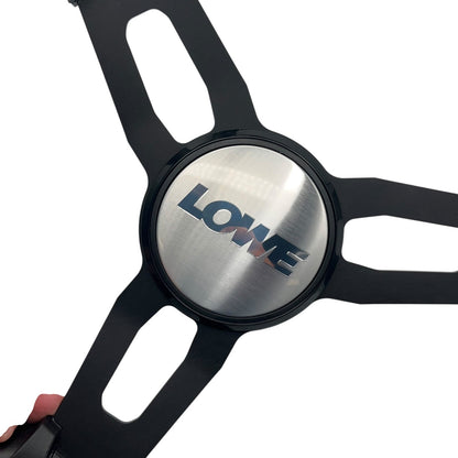 Model 15 Marine Steering Wheel Black Brushed Aluminum Spokes | Lowe