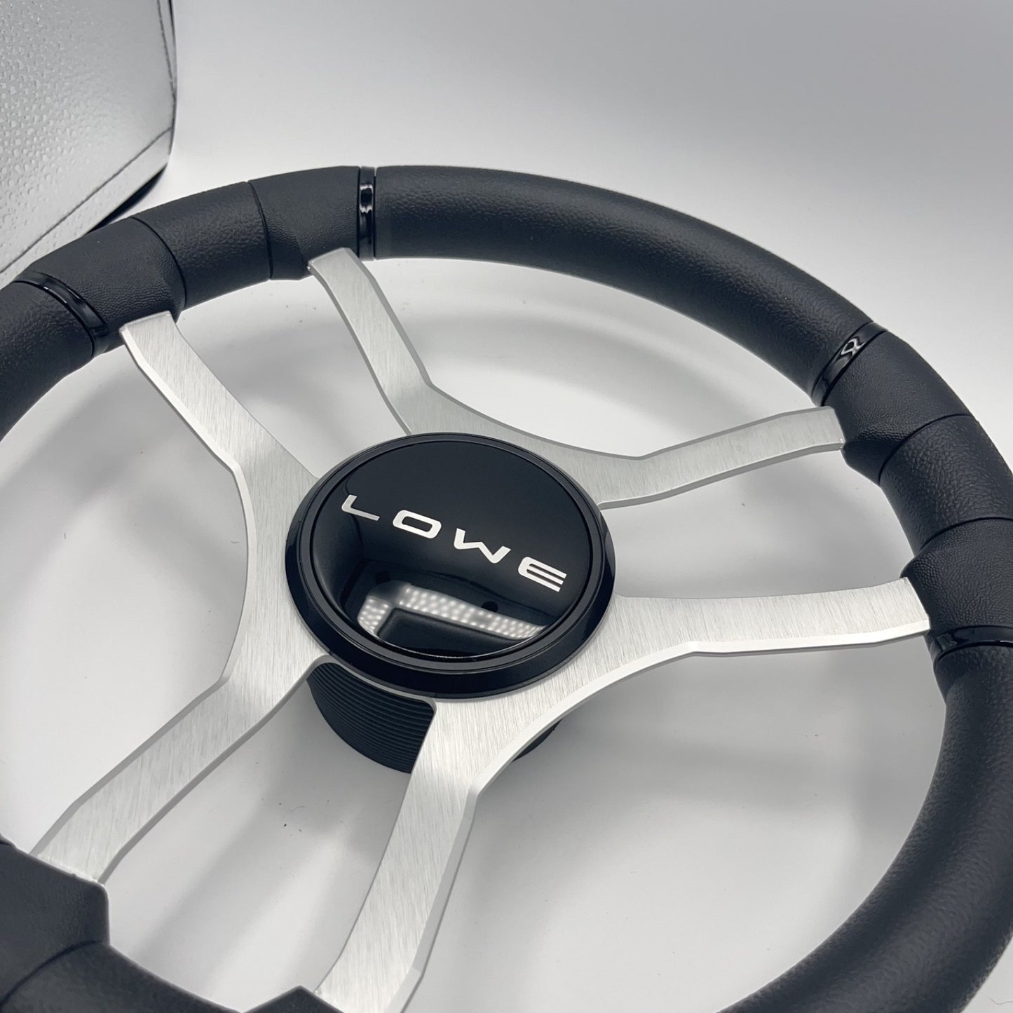Malera Boat Steering Wheel Brushed Aluminum Spokes | Lowe Boats