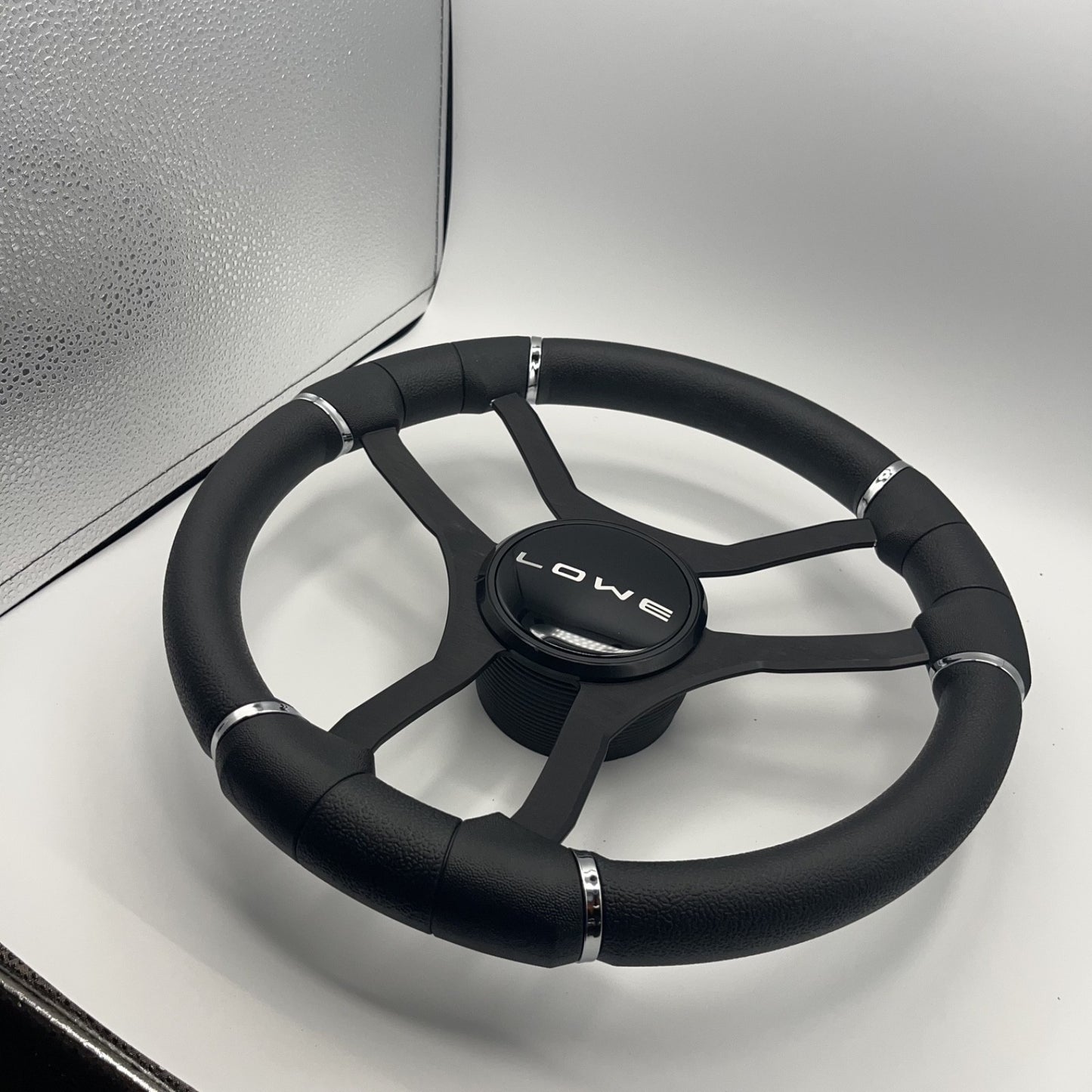 Malera Boat Steering Wheel Black Aluminum Spokes | Lowe Boats