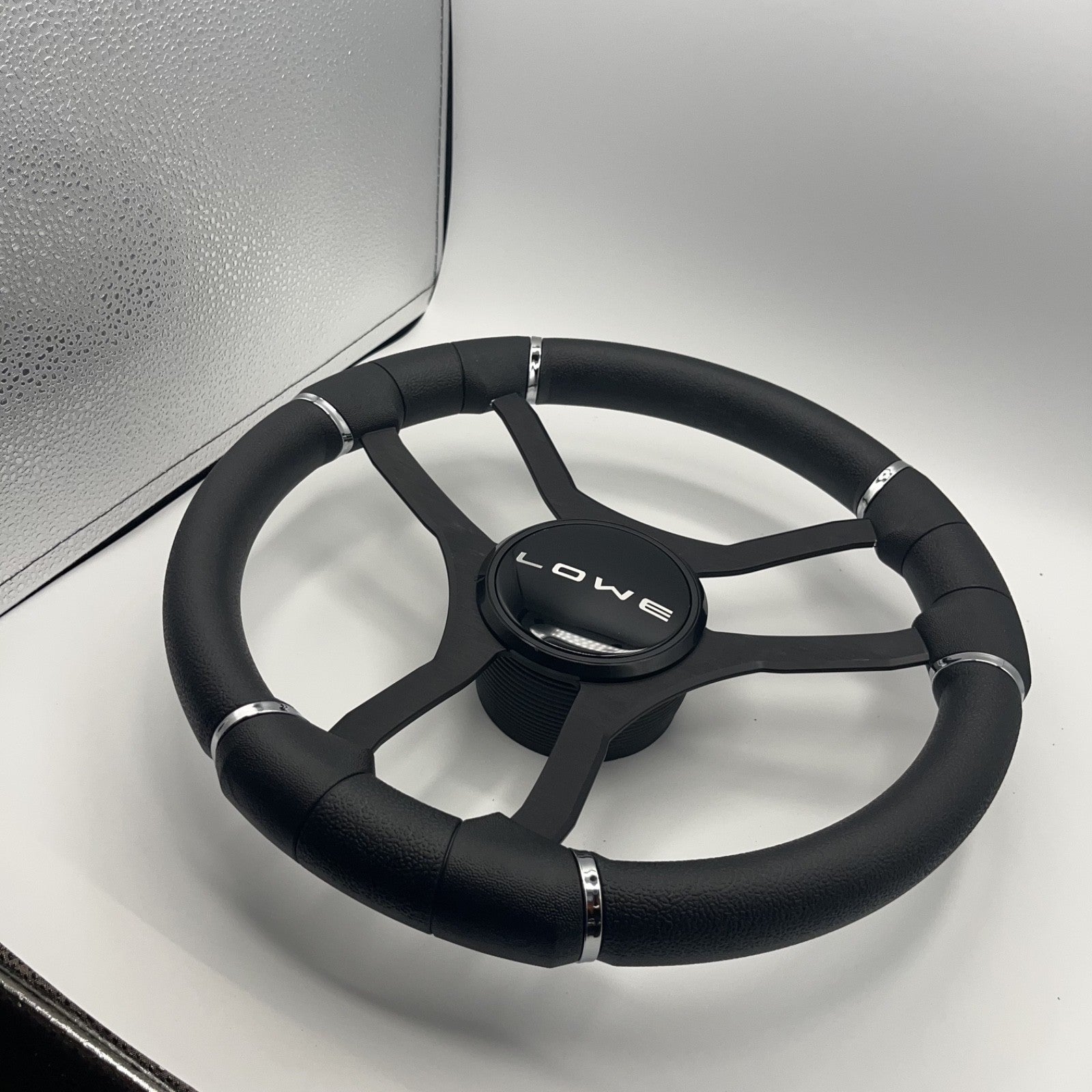 Malera Boat Steering Wheel Black Aluminum Spokes | Lowe Boats