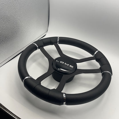 Malera Boat Steering Wheel Black Aluminum Spokes | Lowe Boats