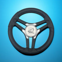 Molinara Marine Steering Wheel Black Brushed Alum Spokes | Apex