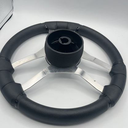 Malera Boat Steering Wheel Chrome Spokes | Plain