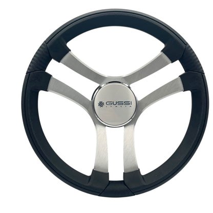 Benaco Boat Steering Wheel Brushed Aluminum Spokes