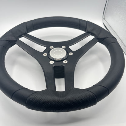 Molinara Marine Steering Wheel Black Brushed Alum Spokes | Target Style