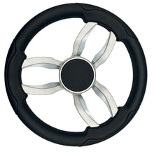 Garda Boat Steering Wheel Brushed Dual Spoke Alum | Plain Center Cap