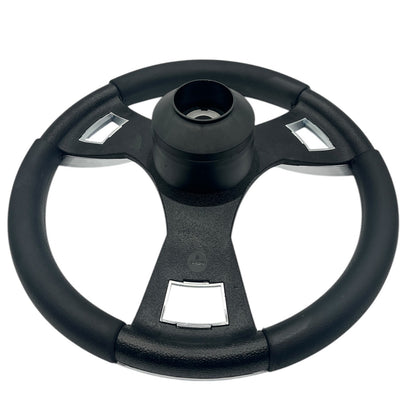 Model M13C Black & Chrome Steering Wheel fits all CLUB CAR DS Golf Carts