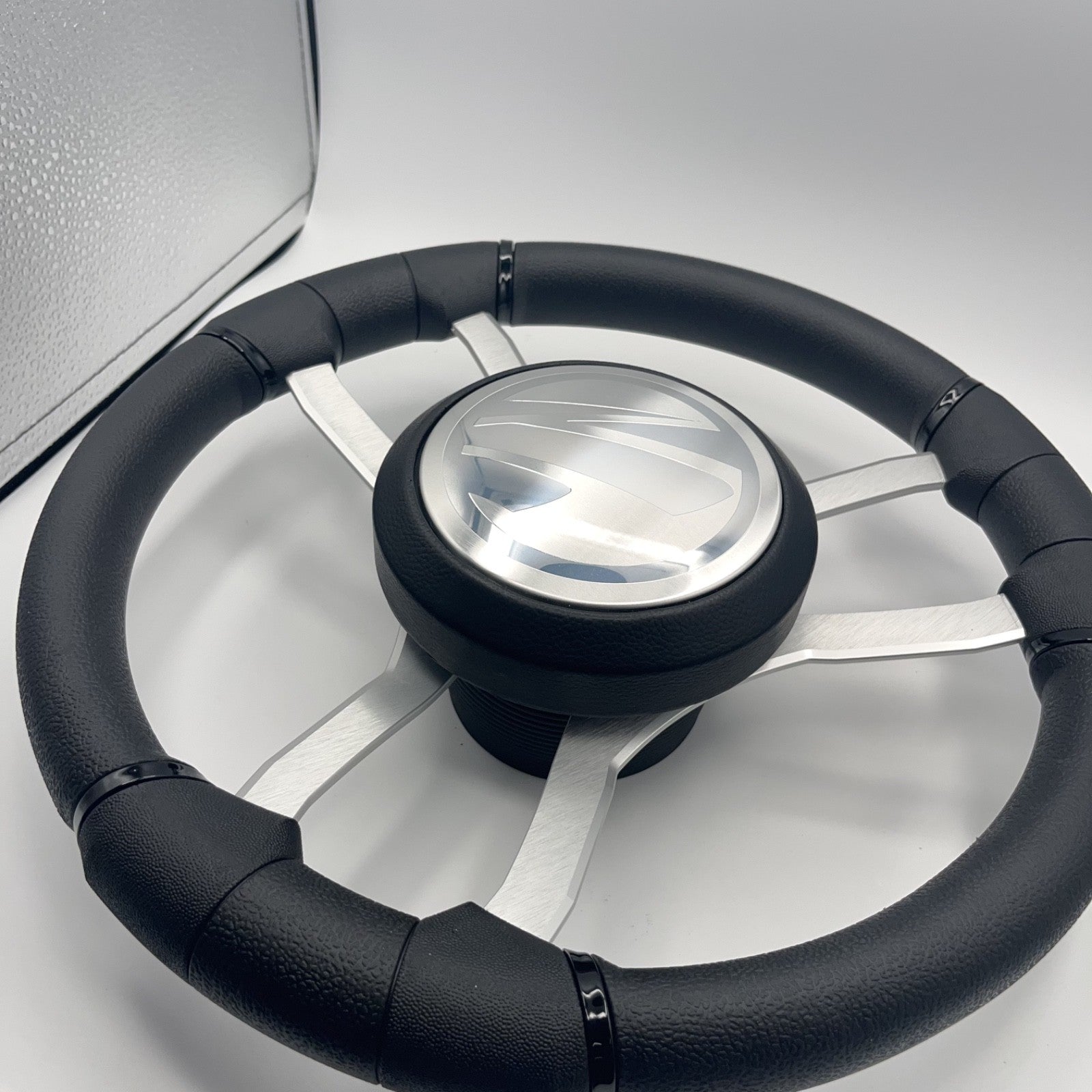 Malera Boat Steering Wheel Brushed Aluminum Spokes | Tige Boats