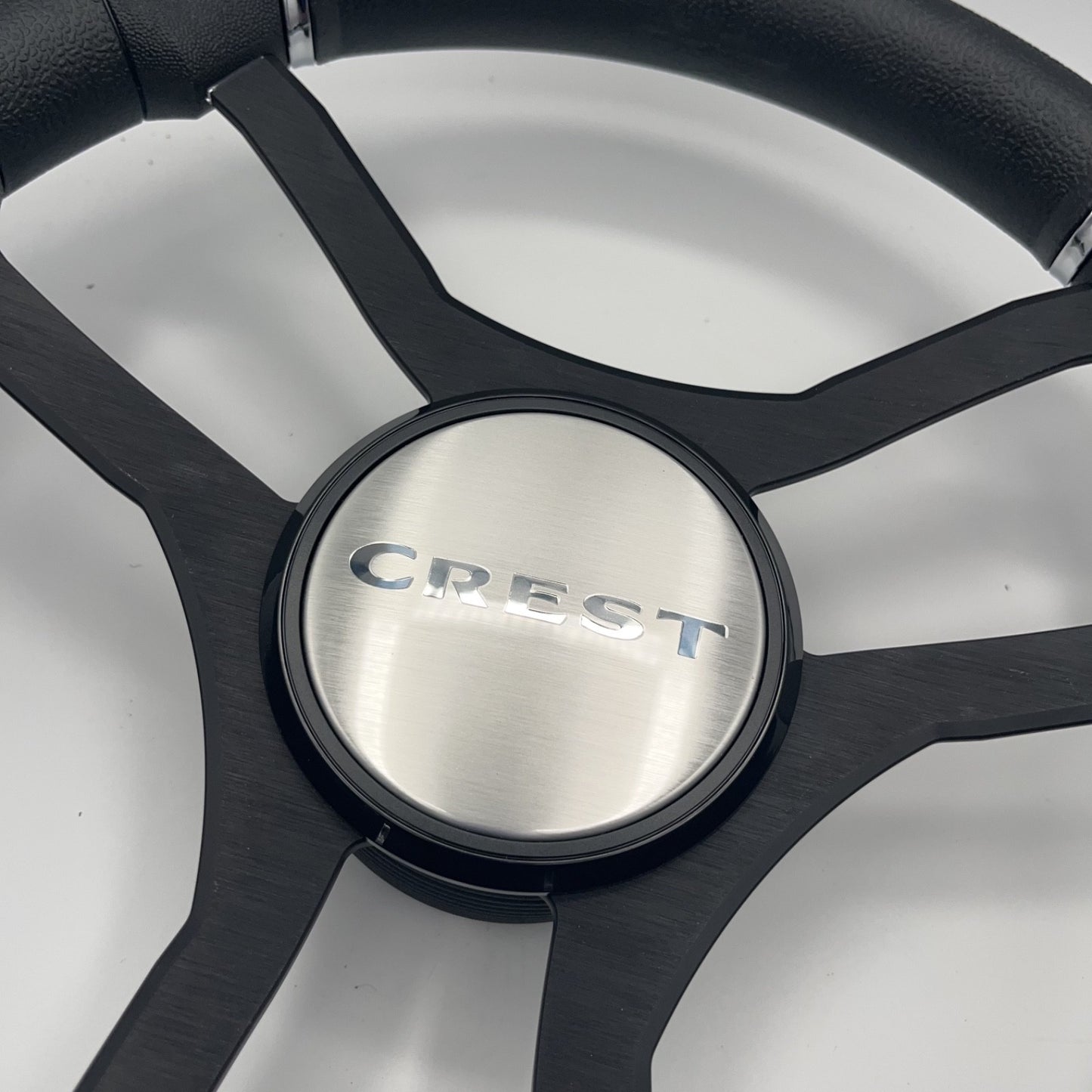 Malera Boat Steering Wheel Black Aluminum Spokes | Crest Boats