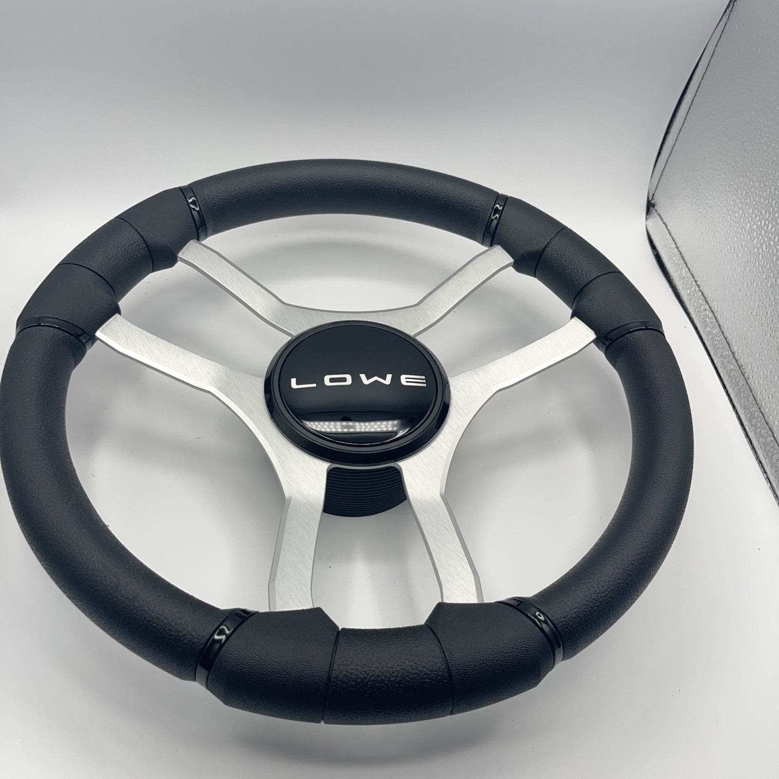 Malera Boat Steering Wheel Brushed Aluminum Spokes | Lowe Boats
