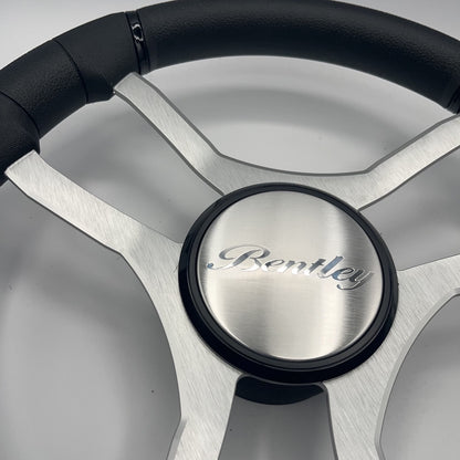 Malera Boat Steering Wheel Brushed Aluminum Spokes | Bentley