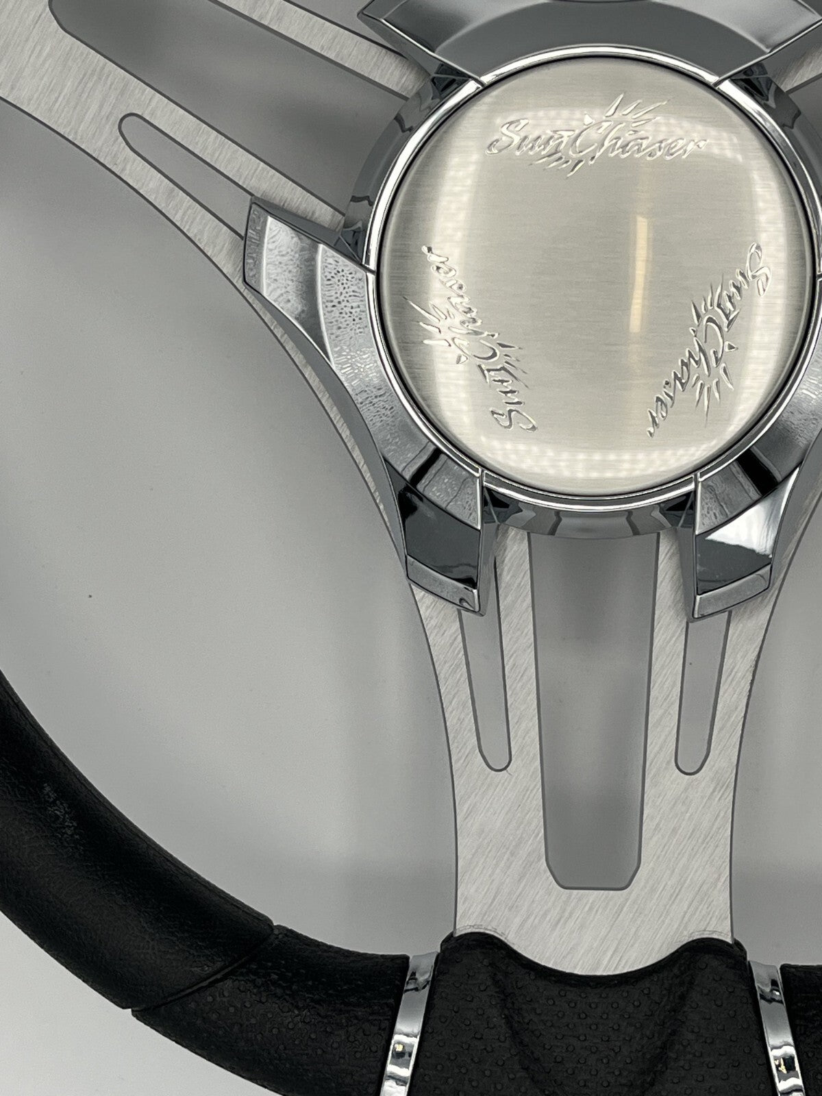 Verona Boat Steering Wheel Brushed Aluminum Spokes | SunChaser