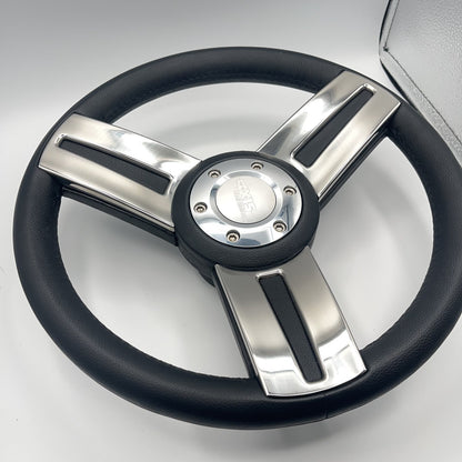 Gussi Italia Marine Steering Wheel Stainless Steel Spokes Soft Touch Rim | Axis