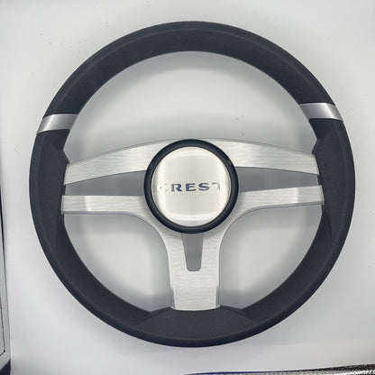 Badia Boat Steering Wheel Brushed Aluminum Spokes | Crest Boats