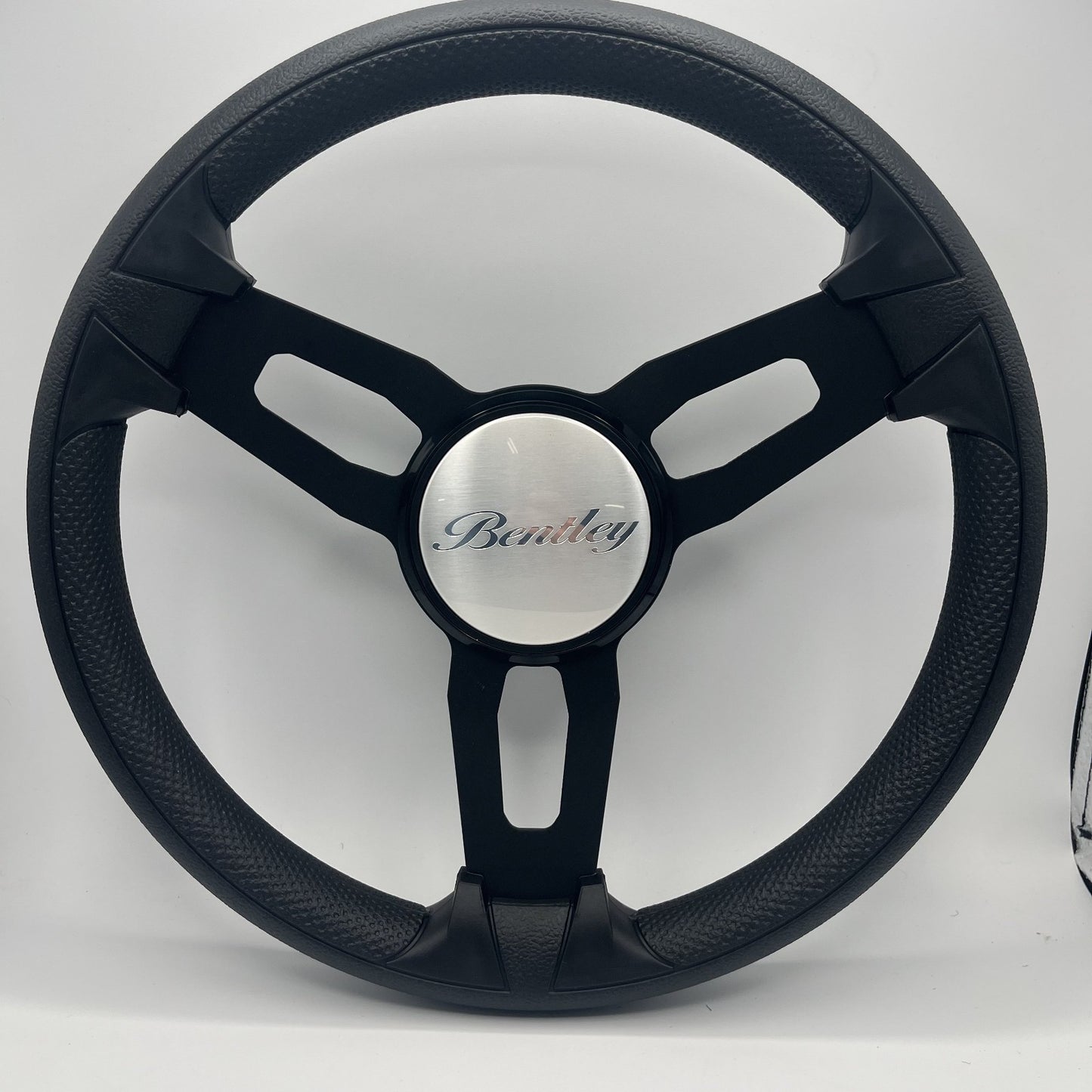 Gussi Italia Boat Model 15 Steering Wheel Black Brushed Alum Spokes | Bentley