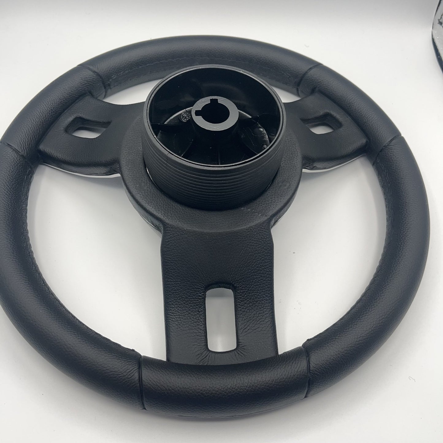 Gussi Italia Black Model 702 Steering Wheel | Monterey Boats Logo