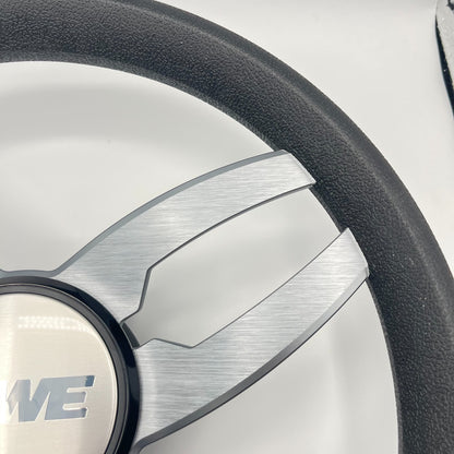 Cabrio Boat Steering Wheel Gray Brushed Alum Spoke | Lowe Boat