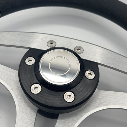 Badia Boat Steering Wheel Brushed Aluminum Spokes | Target Snap-in