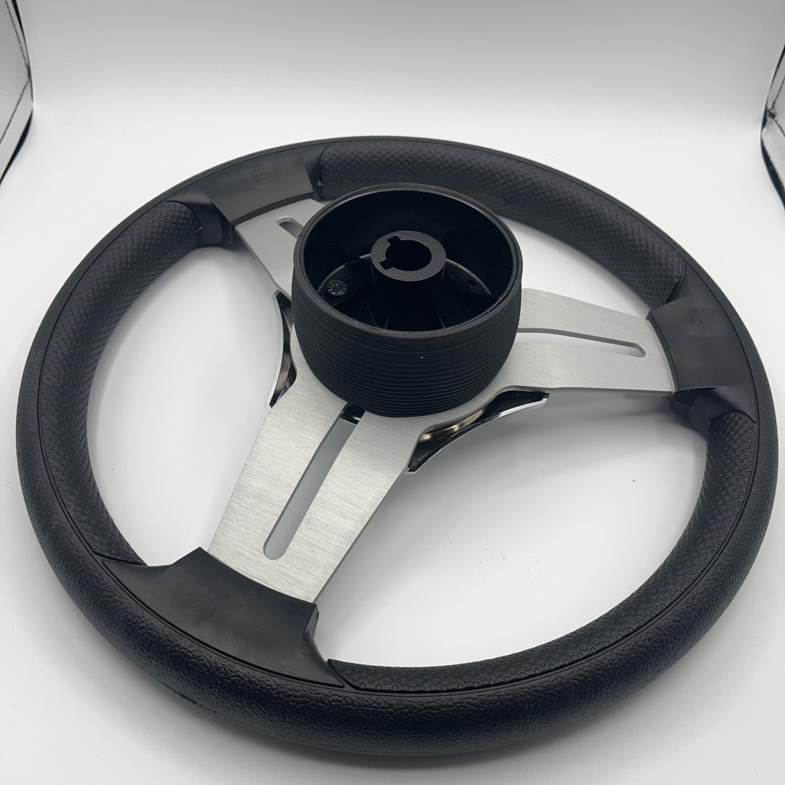 Model 15A Marine Steering Wheel Brushed Alum Spokes | Gussi Italia Cap
