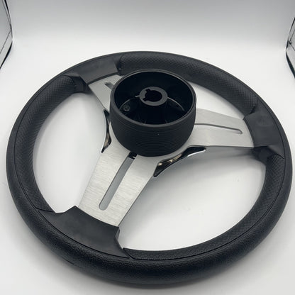 Model 15A Marine Steering Wheel Brushed Alum Spokes | Gussi Italia Cap