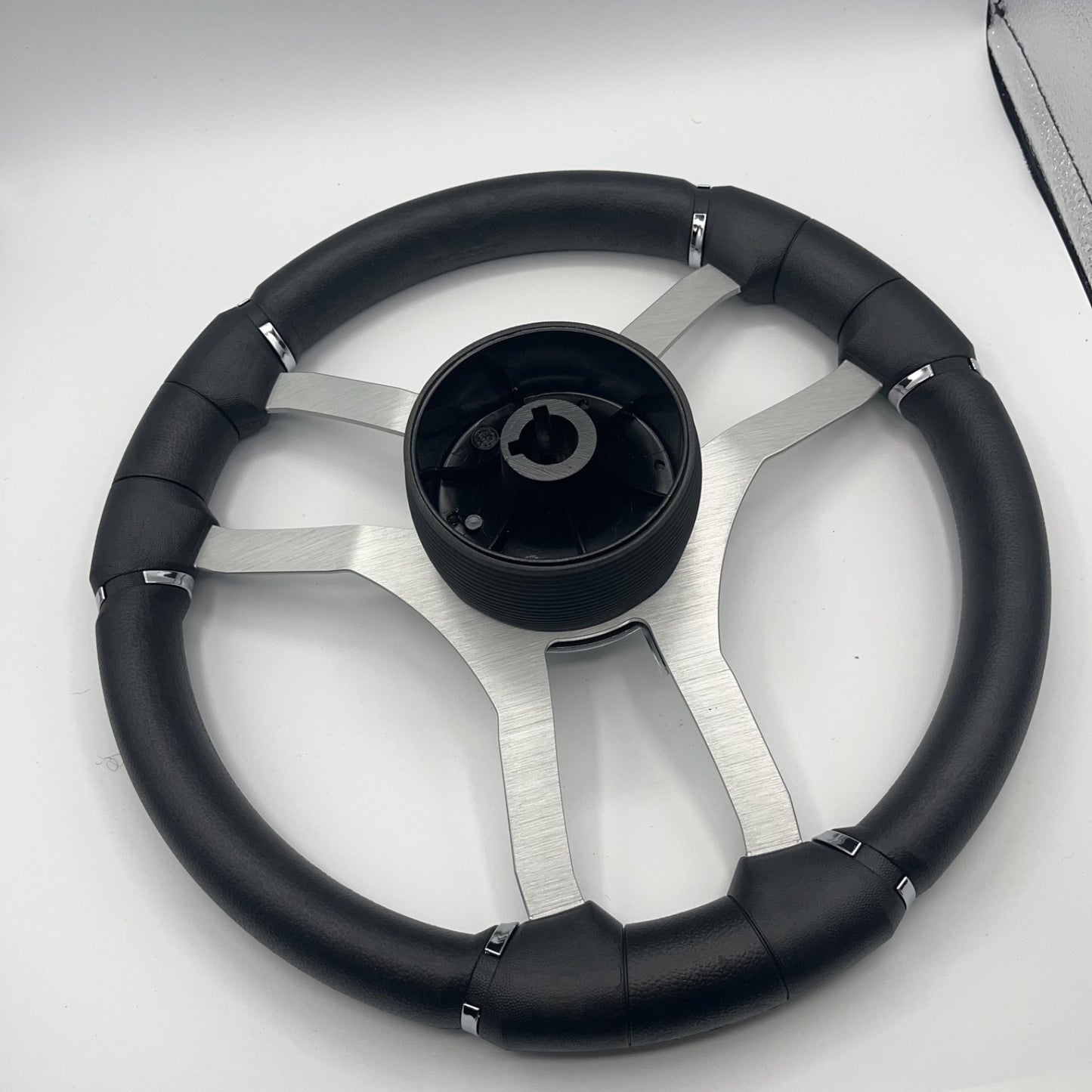 Malera Boat Steering Wheel Brushed Alum Spoke | Plain