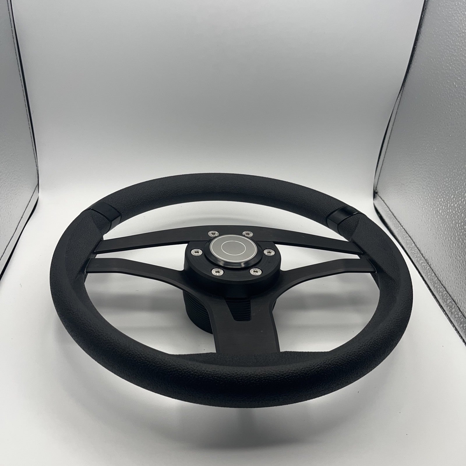 Badia Boat Steering Wheel Brushed Black Aluminum Spokes | Target Snap-in