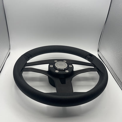 Badia Boat Steering Wheel Brushed Black Aluminum Spokes | Target Snap-in