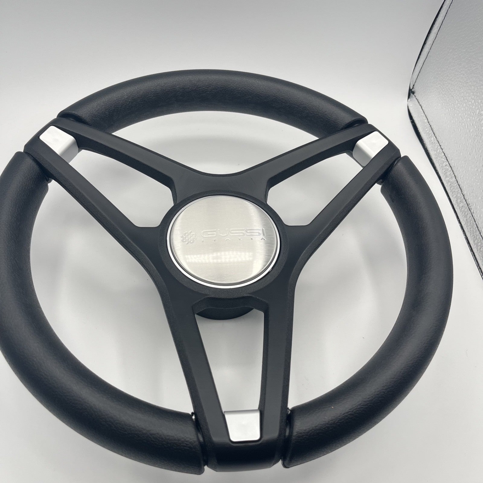 Molino Black w/Soft Touch Urethane Rim Boat Steering Wheel | Gussi