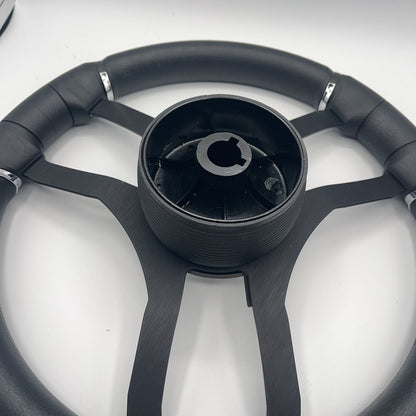 Malera Boat Steering Wheel Black Aluminum Spokes | Moomba Boats