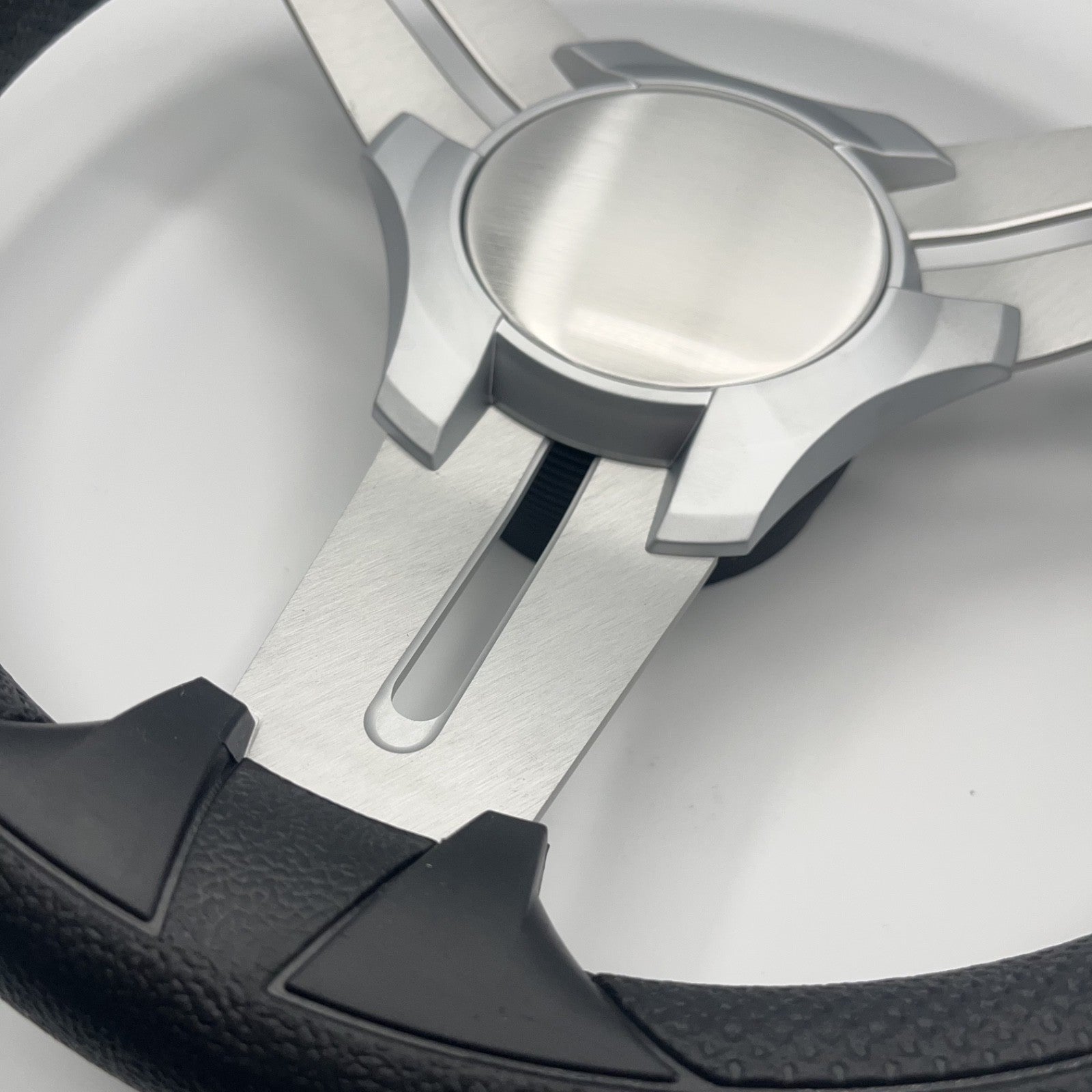 Model 15 Marine Steering Wheel Brushed Aluminum Spokes | Blank Center