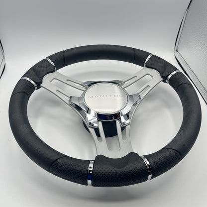 Verona Boat Steering Wheel Brush Alum Spoke | Manitou Boats