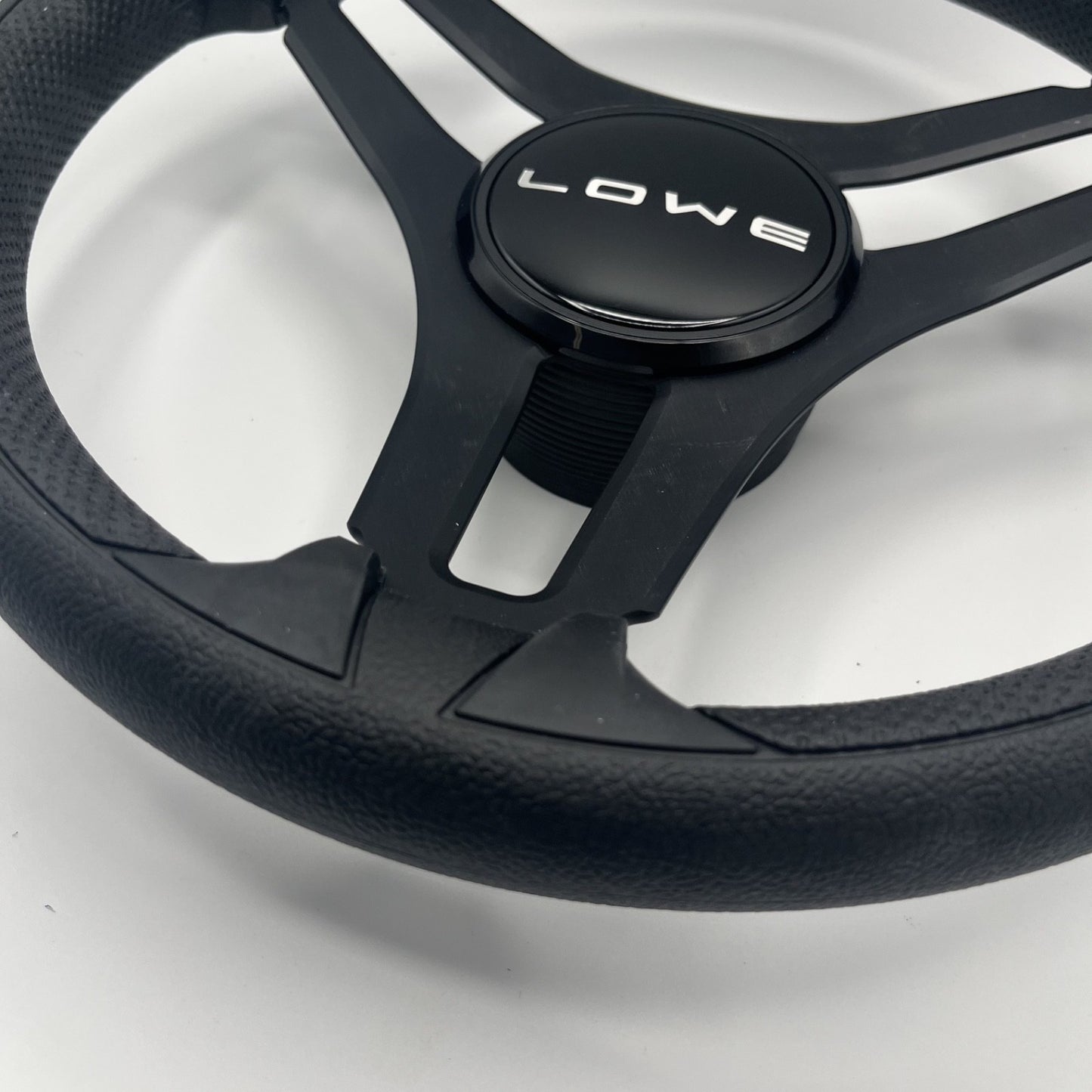 Gussi Italia Marine Steering Wheel Black Brush Metal Spokes | Lowe