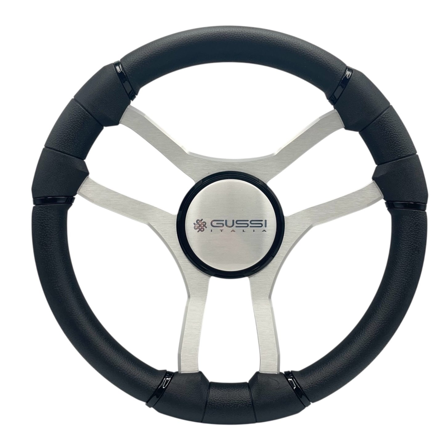 Malera Boat Steering Wheel Brushed Aluminum Spokes